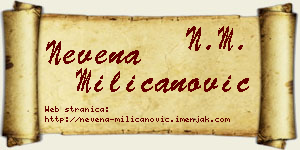 Nevena Milicanović vizit kartica